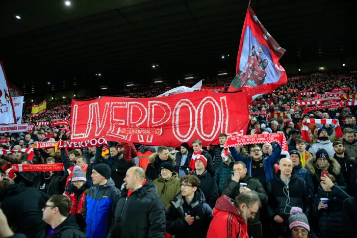 The Kop in full voice before the game