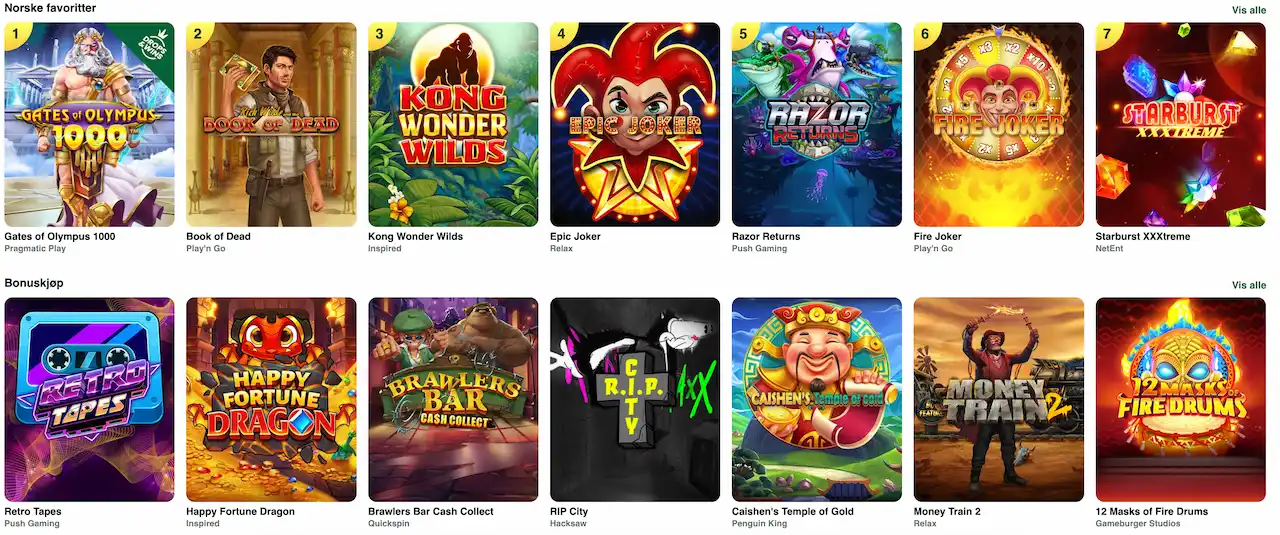 spillutvalg big lucky